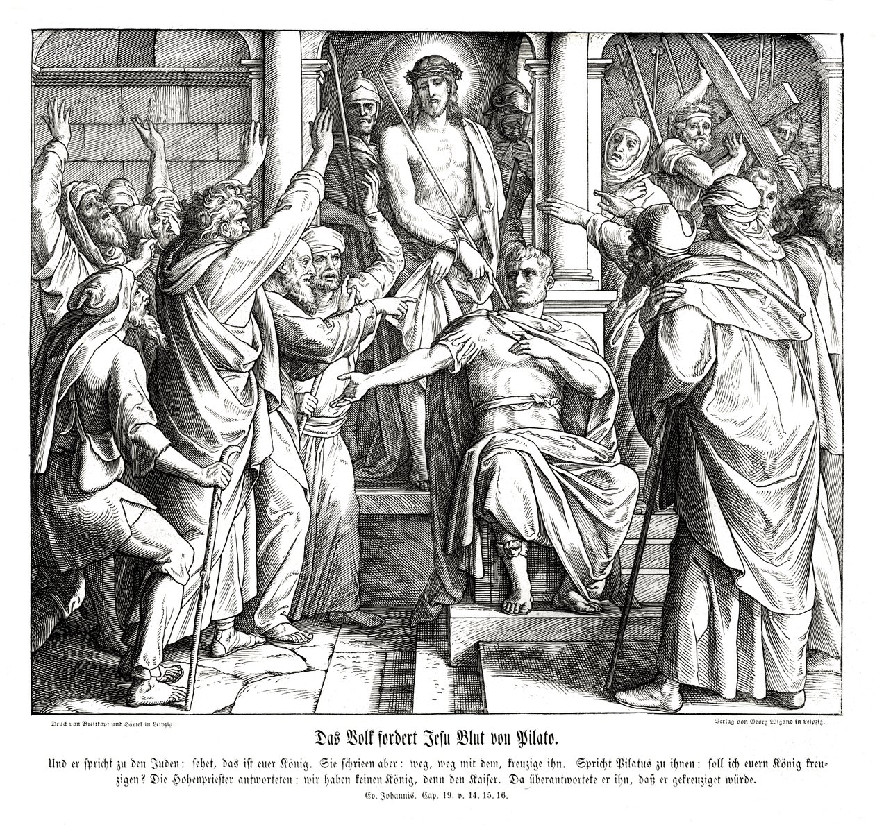 Pontský Pilát, Janovo evangelium od Julius Schnorr von Carolsfeld