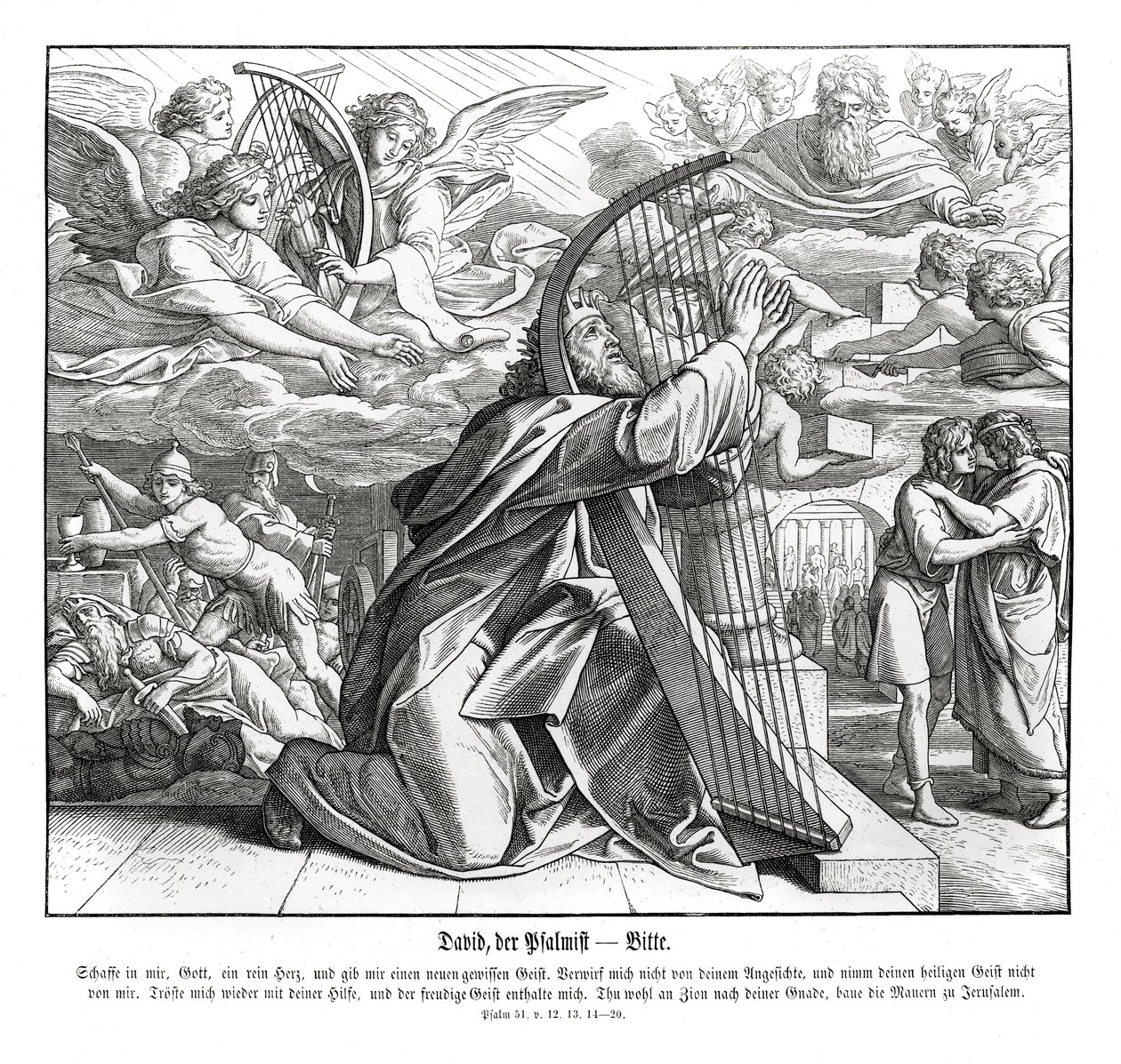 Žalmy - prosba od Julius Schnorr von Carolsfeld
