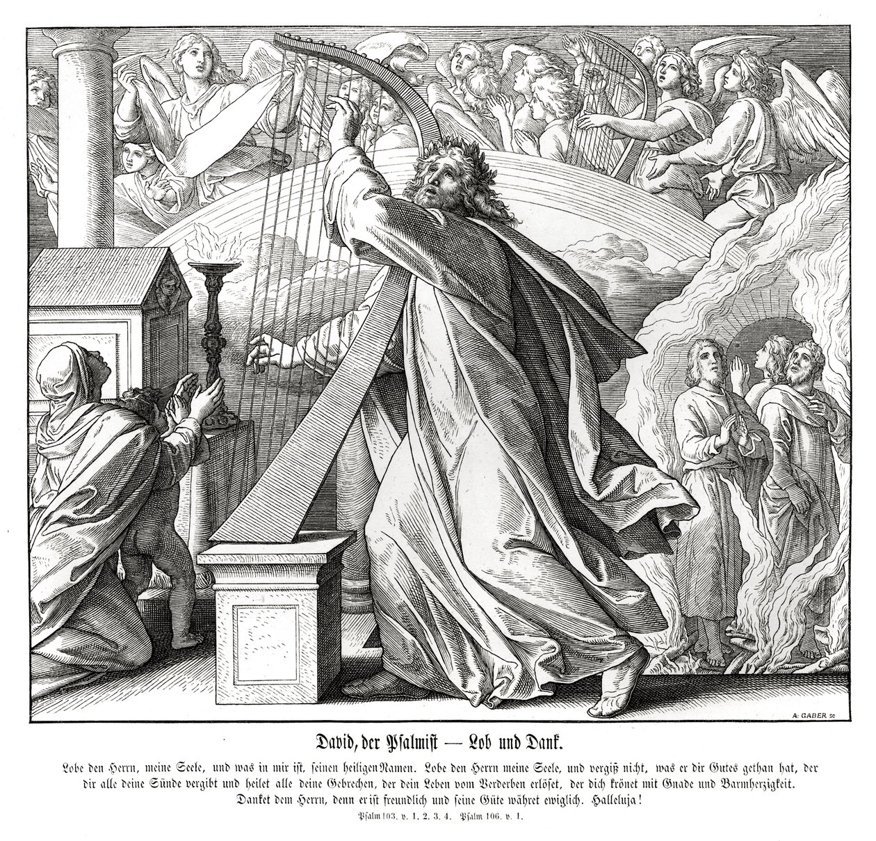 Žalmy - chvála a díky od Julius Schnorr von Carolsfeld