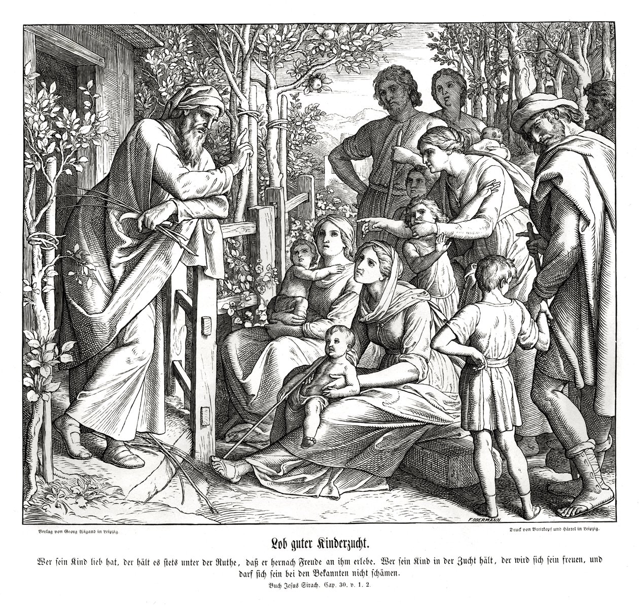 Výchova dětí, Kniha Sirachova od Julius Schnorr von Carolsfeld