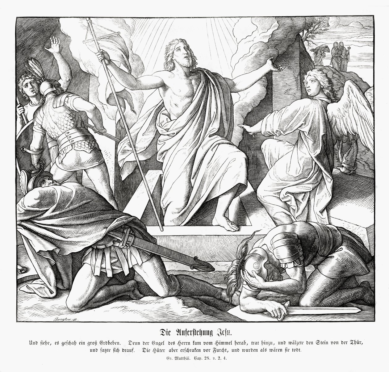 Ježíšovo zmrtvýchvstání, Matoušovo evangelium od Julius Schnorr von Carolsfeld
