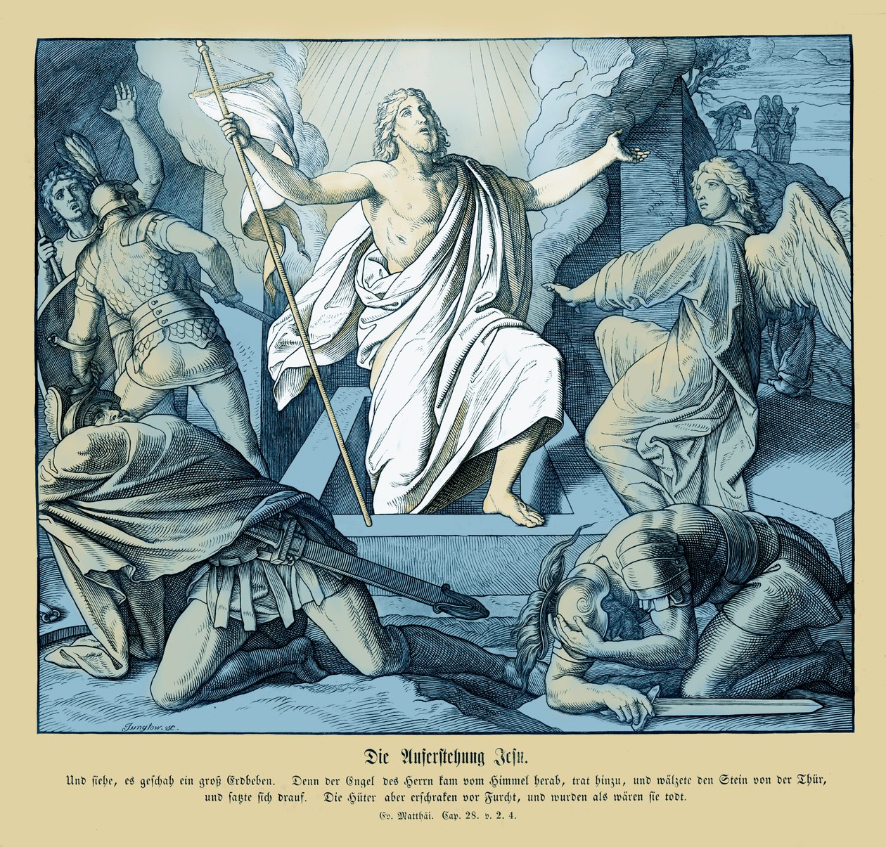 Ježíšovo zmrtvýchvstání, Matoušovo evangelium od Julius Schnorr von Carolsfeld