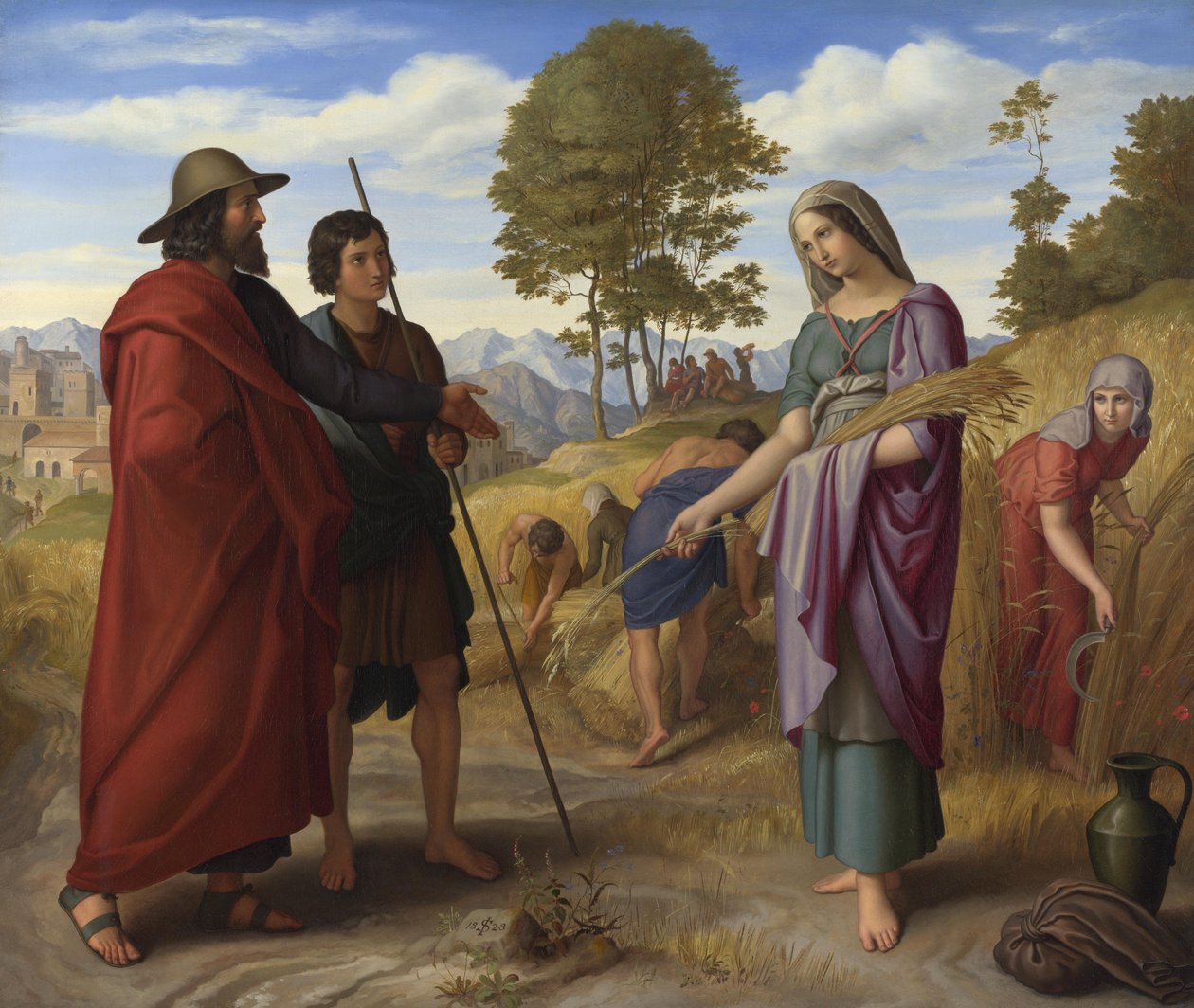 Rút na Boazově poli od Julius Schnorr von Carolsfeld