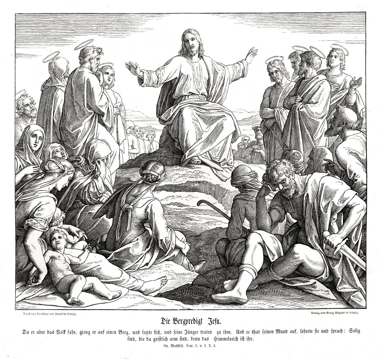 Kázání na hoře, Matoušovo evangelium od Julius Schnorr von Carolsfeld