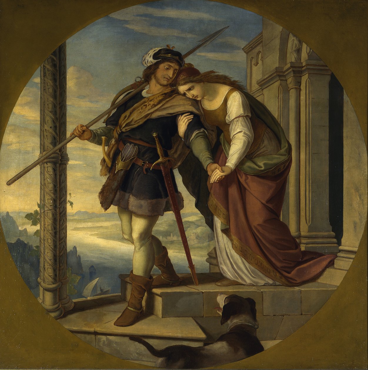 Siegfriedovo rozloučení s Kriemhildou od Julius Schnorr von Carolsfeld