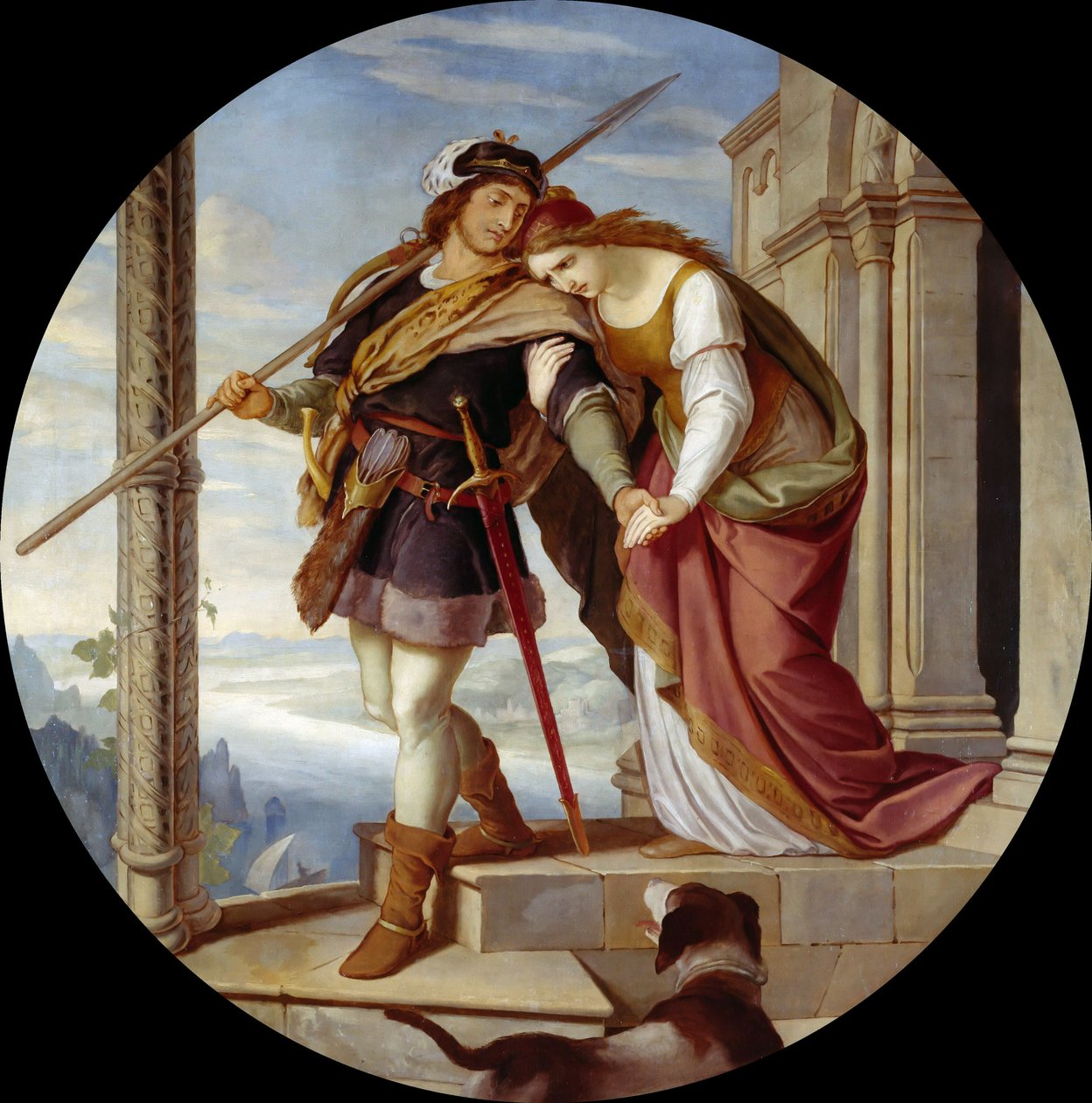 Siegfrieds Loučení z Kriemhildy, kolem roku 1843. od Julius Schnorr von Carolsfeld