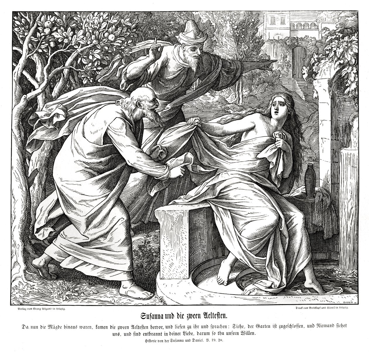 Susanna a starší, Susanna a Daniel od Julius Schnorr von Carolsfeld