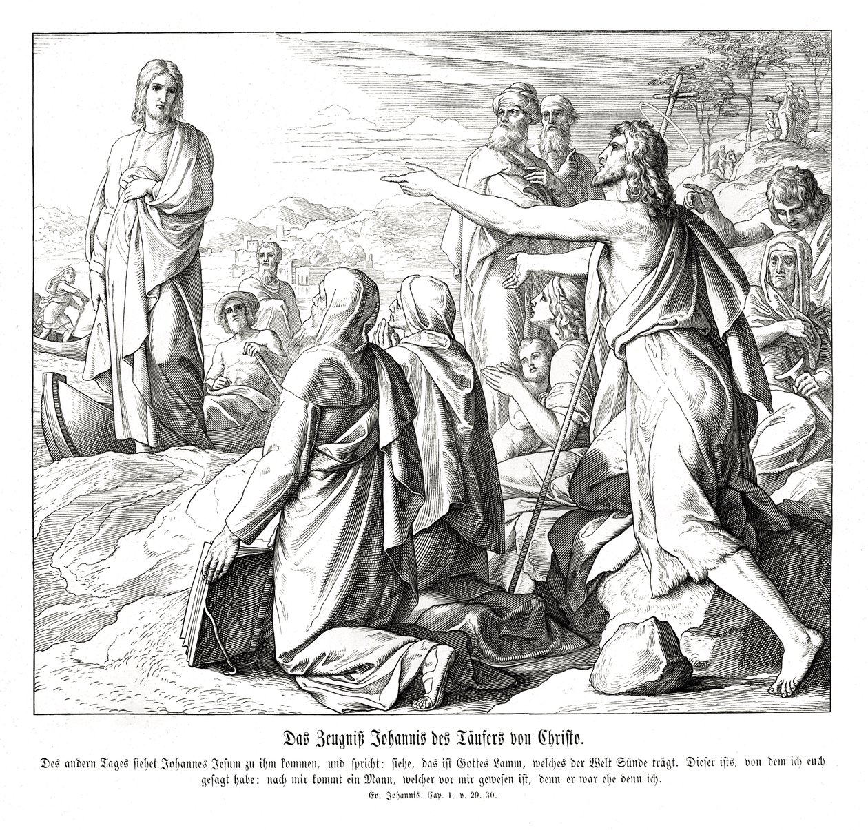 Svědectví Jana Křtitele, Janovo evangelium od Julius Schnorr von Carolsfeld