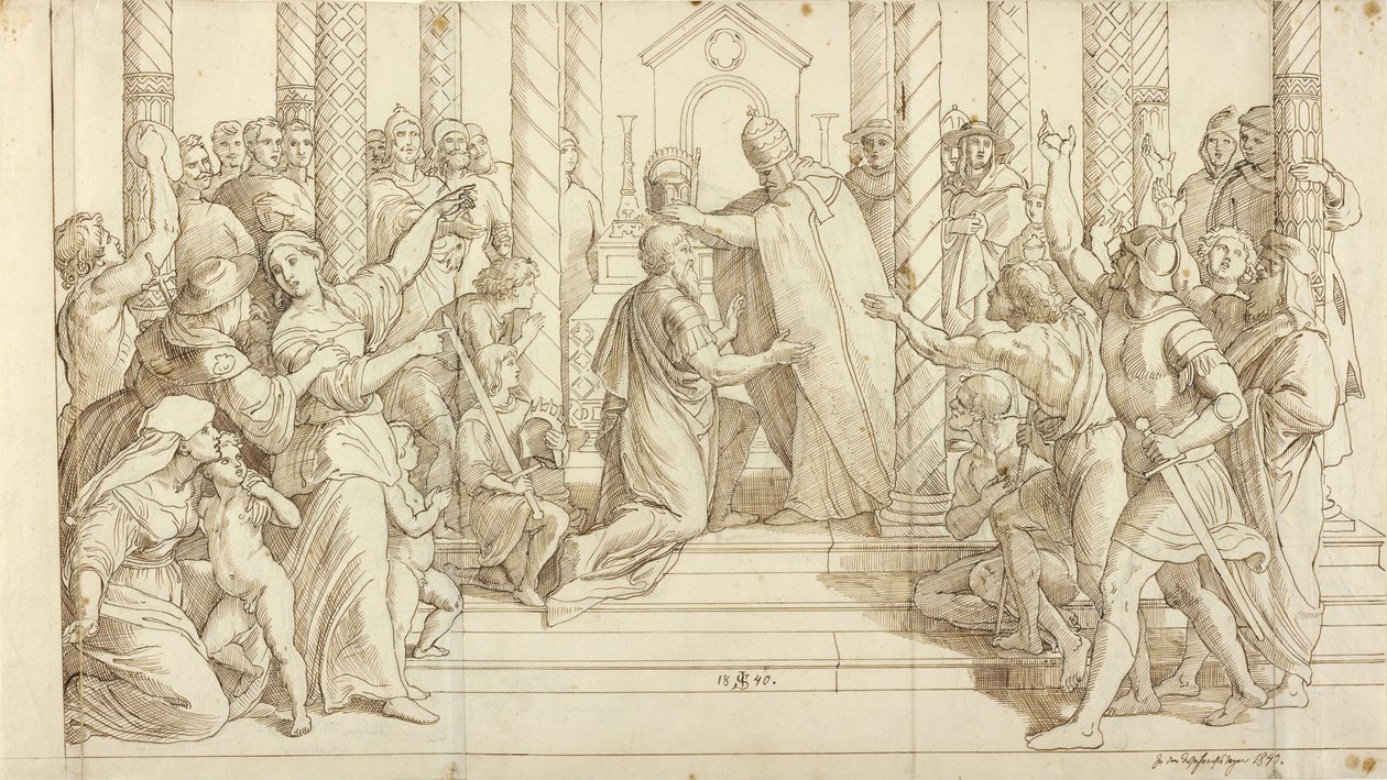 Korunovace Karla Velikého od Julius Schnorr von Carolsfeld
