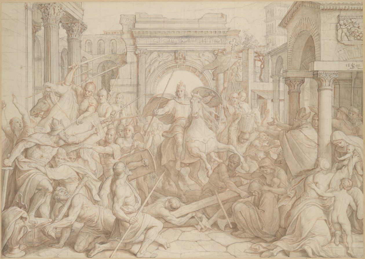 Vchod Karla Velikého do Pavie, 1840. od Julius Schnorr von Carolsfeld