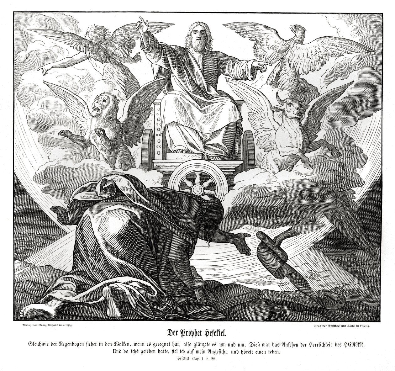 Prorok Ezechiel od Julius Schnorr von Carolsfeld
