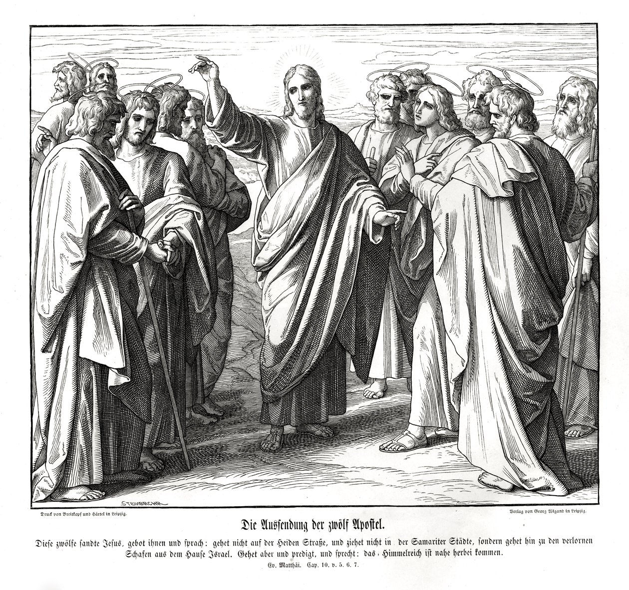 Dvanáct apoštolů, Matoušovo evangelium od Julius Schnorr von Carolsfeld