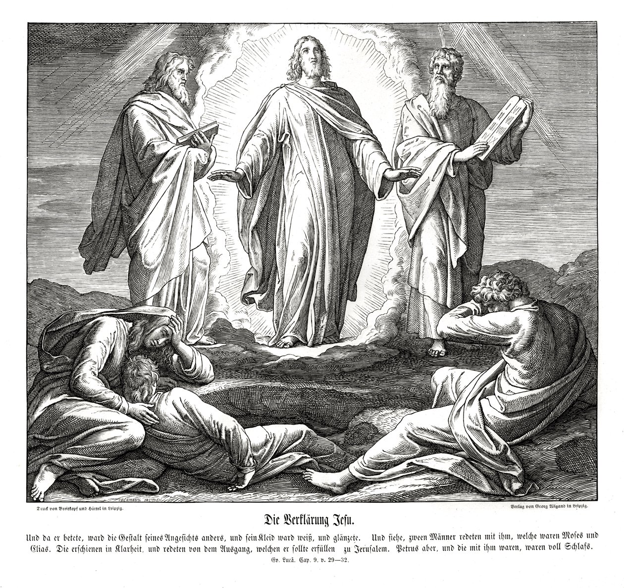 Proměnění Ježíše, Lukášovo evangelium od Julius Schnorr von Carolsfeld