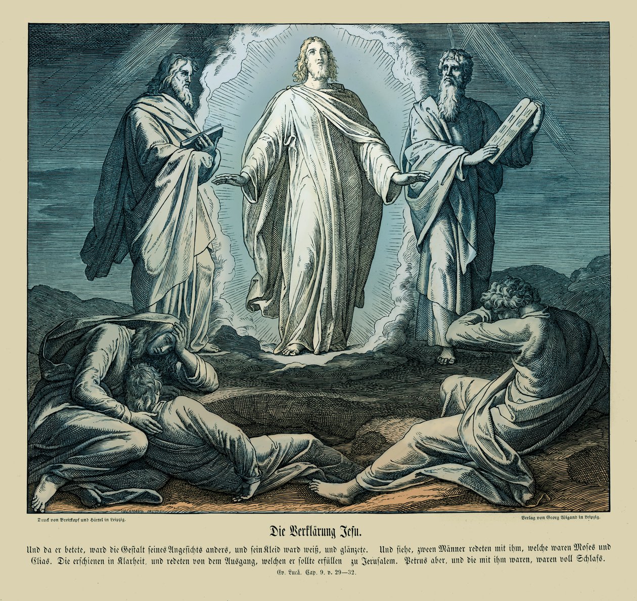 Proměnění Ježíše, Lukášovo evangelium od Julius Schnorr von Carolsfeld