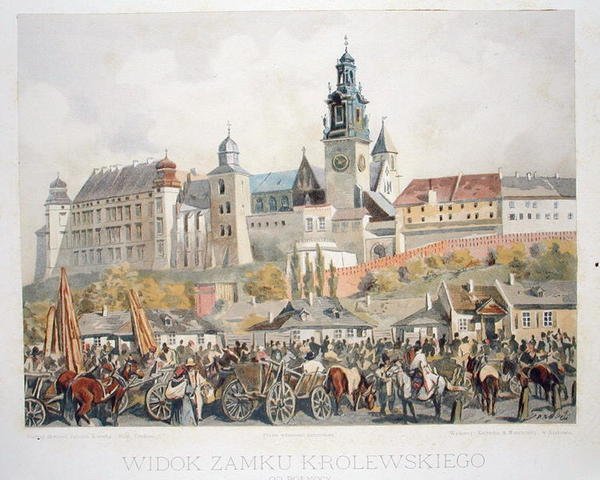 Pohled na hrad Krolewskiego, Krakov, z 