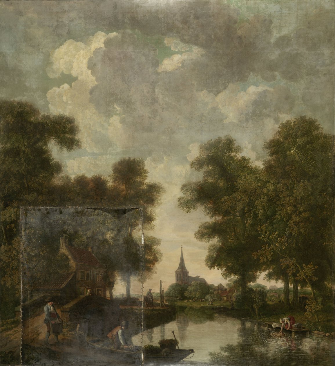 Tapeta s holandskou krajinou s řekou od Jurriaan Andriessen (attributed to)