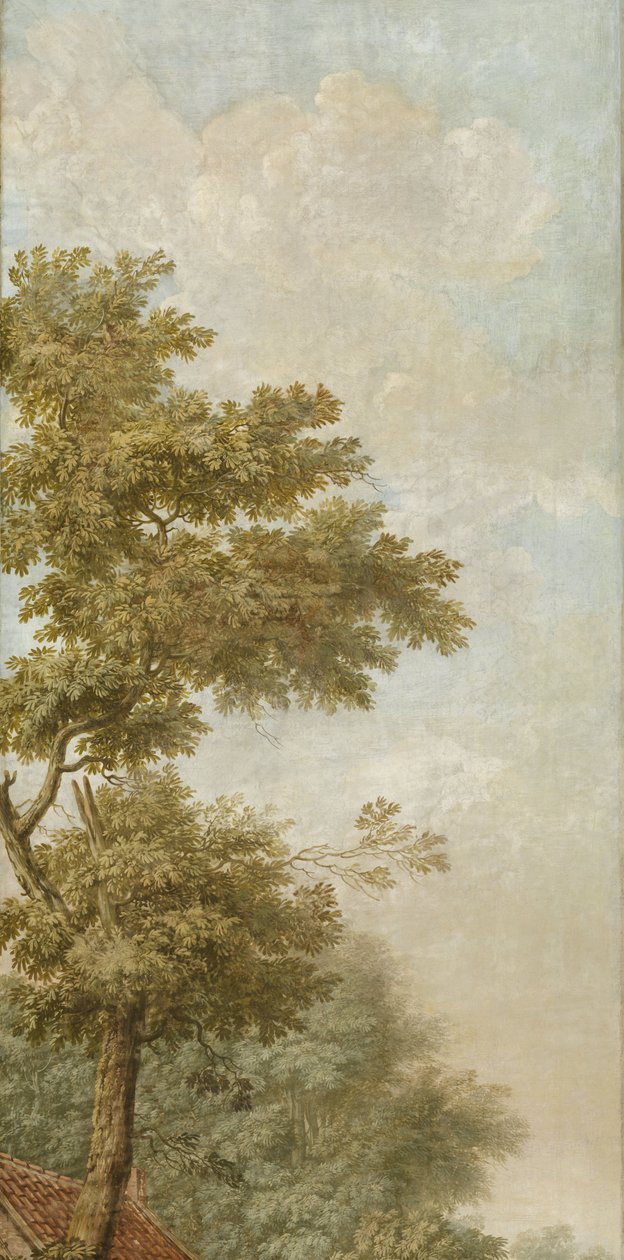 Tři nástěnné tapety s holandskou krajinou malování tapet Tři tapety holandské krajiny Tři tapety holandské krajiny od Jurriaan Andriessen (attributed to)