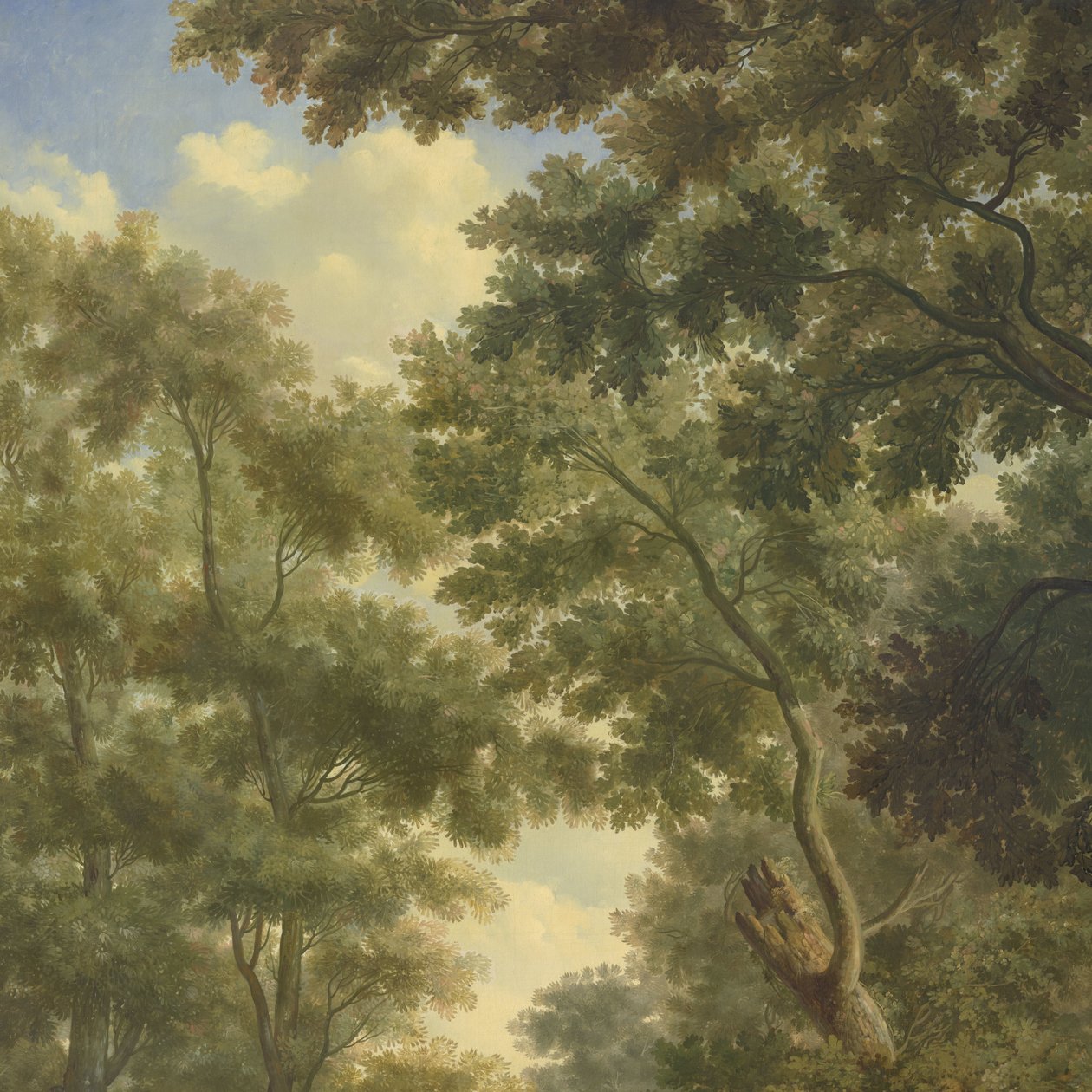 Arcadian Landscape, jedna ze série deseti nástěnných maleb v zahradní místnosti v hlavním patře amsterdamského domu Herengracht 524 od Jurriaan Andriessen