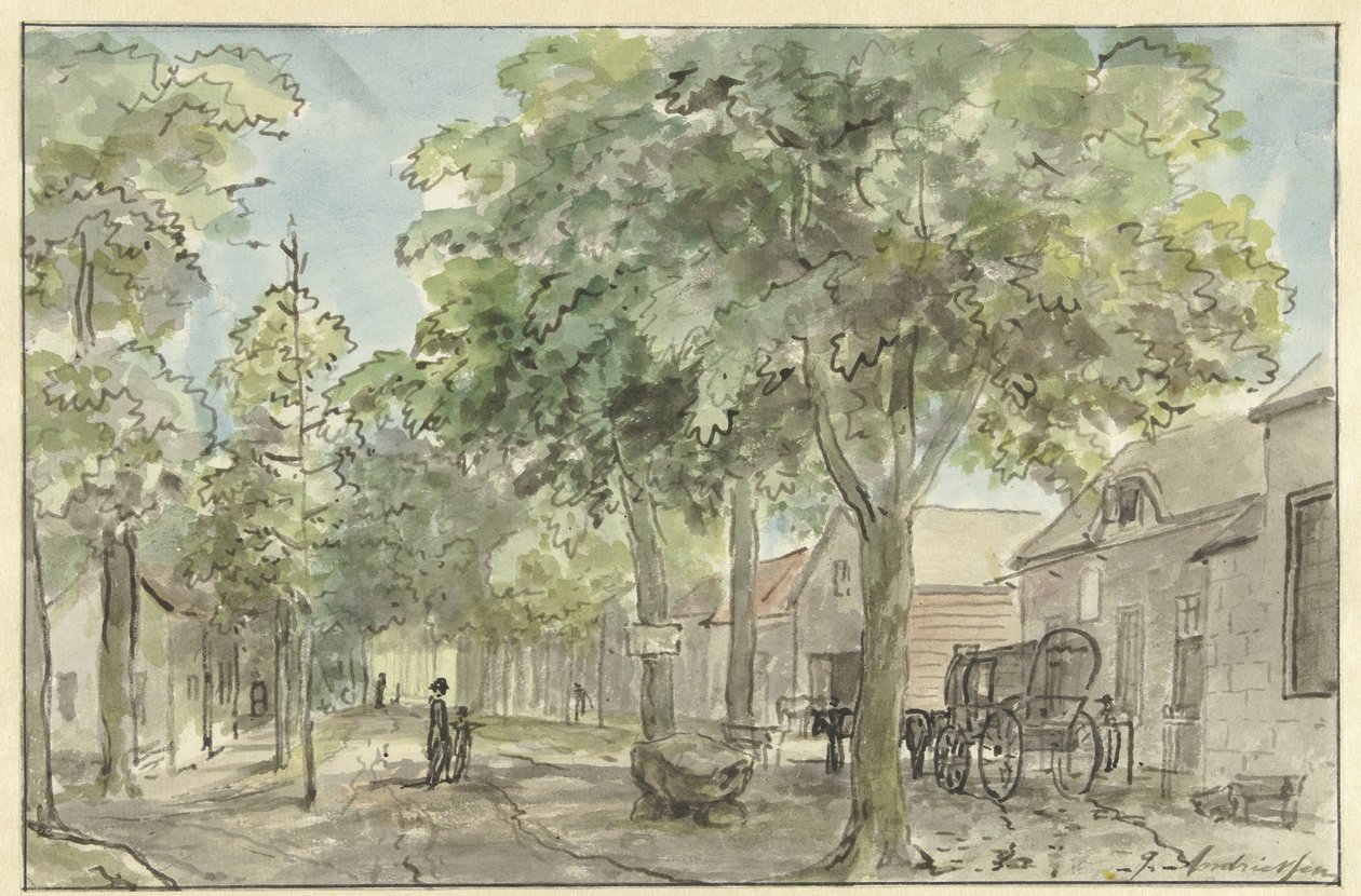 Vesnická ulice v Lage Vuursche od Jurriaan Andriessen