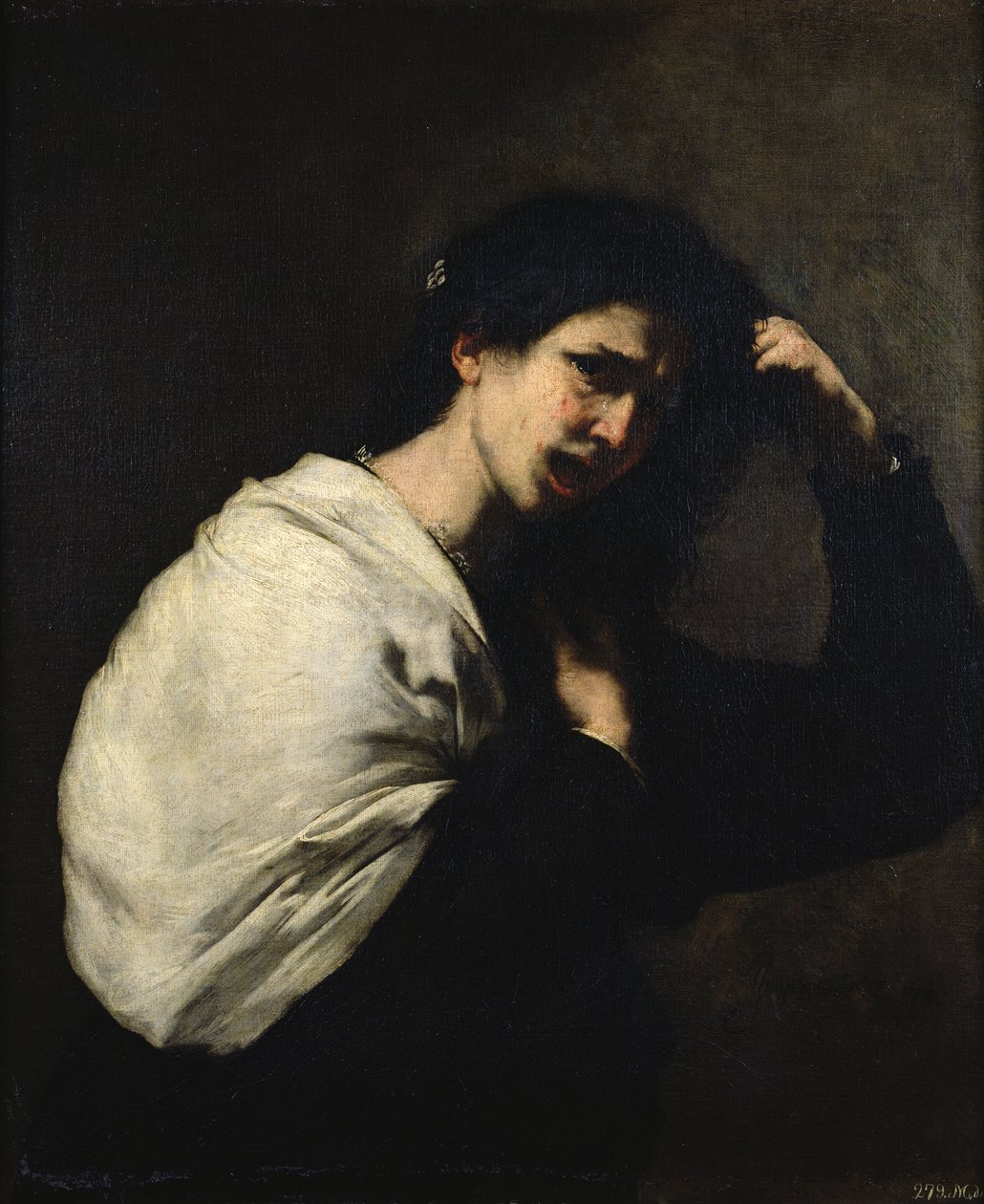 Zoufalá žena, 1638 od Jusepe de Ribera
