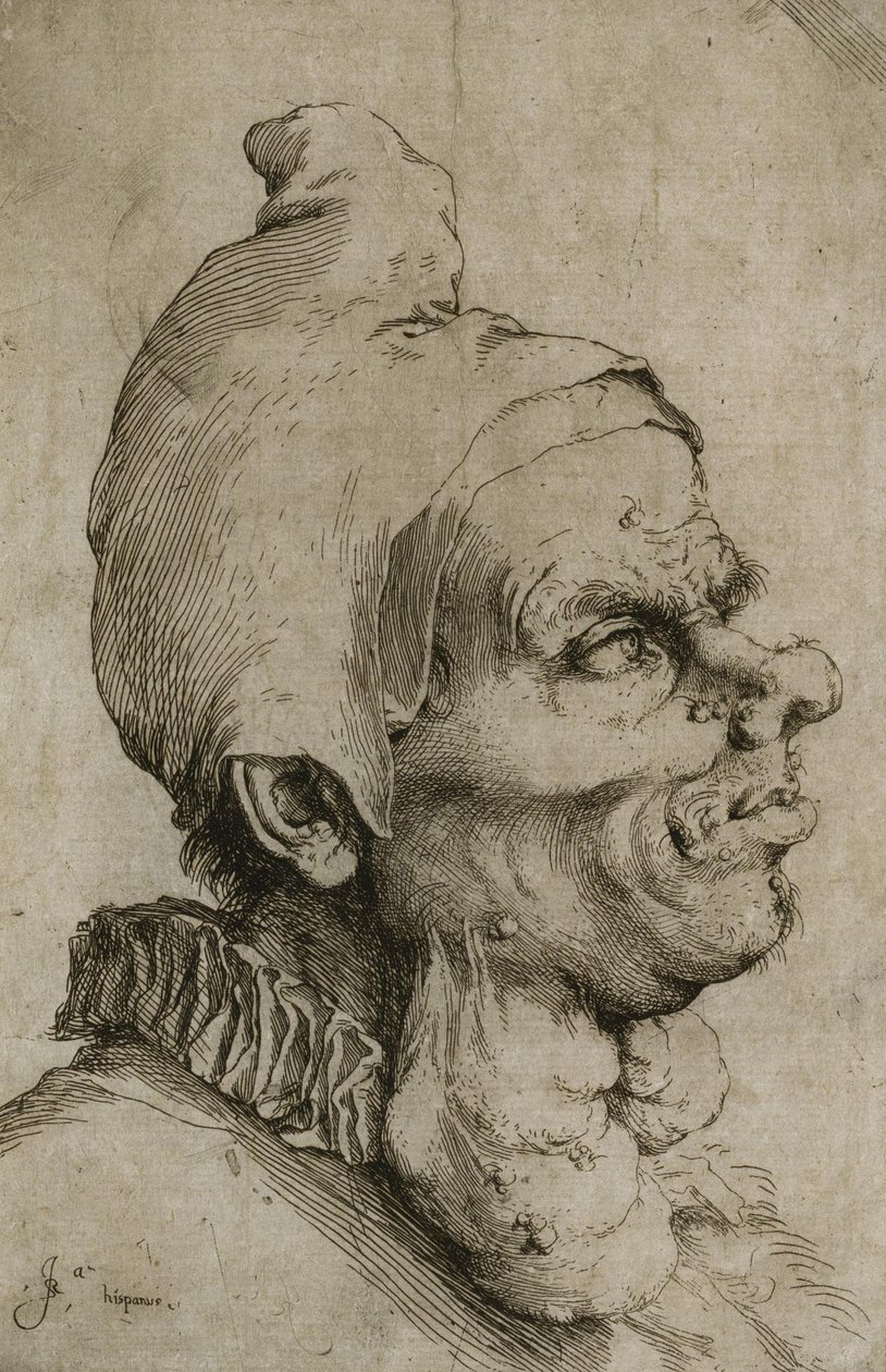Velká groteskní hlava od Jusepe de Ribera