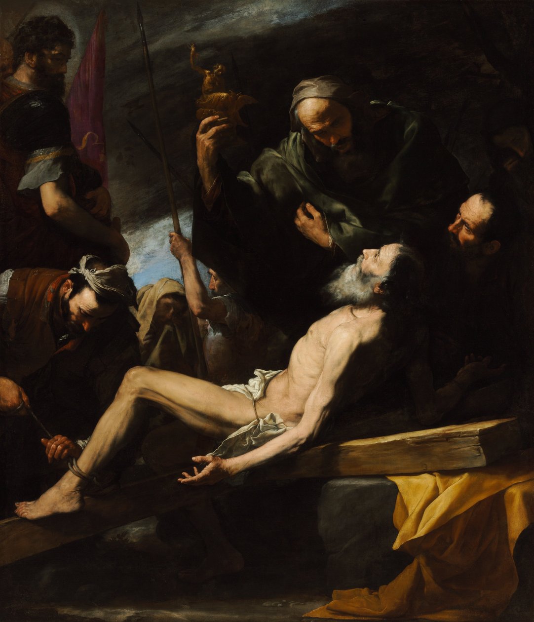 Mučednictví svatého Ondřeje (Budapešťské muzeum výtvarných umění, 1628. Olej na plátně, 209 x 183 cm) .jpg od Jusepe de Ribera