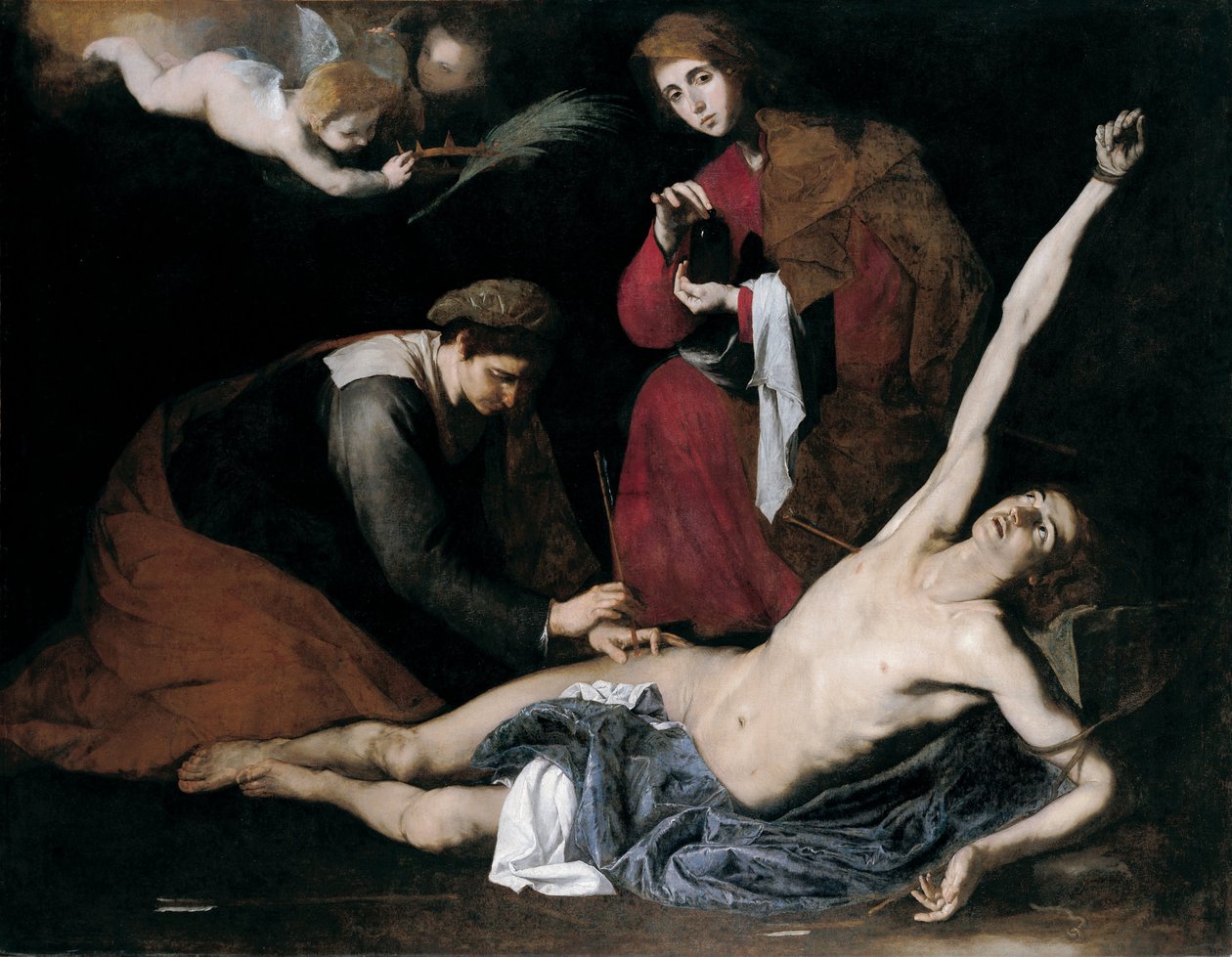 Svatý Sebastian, o který se starají svaté ženy od Jusepe de Ribera