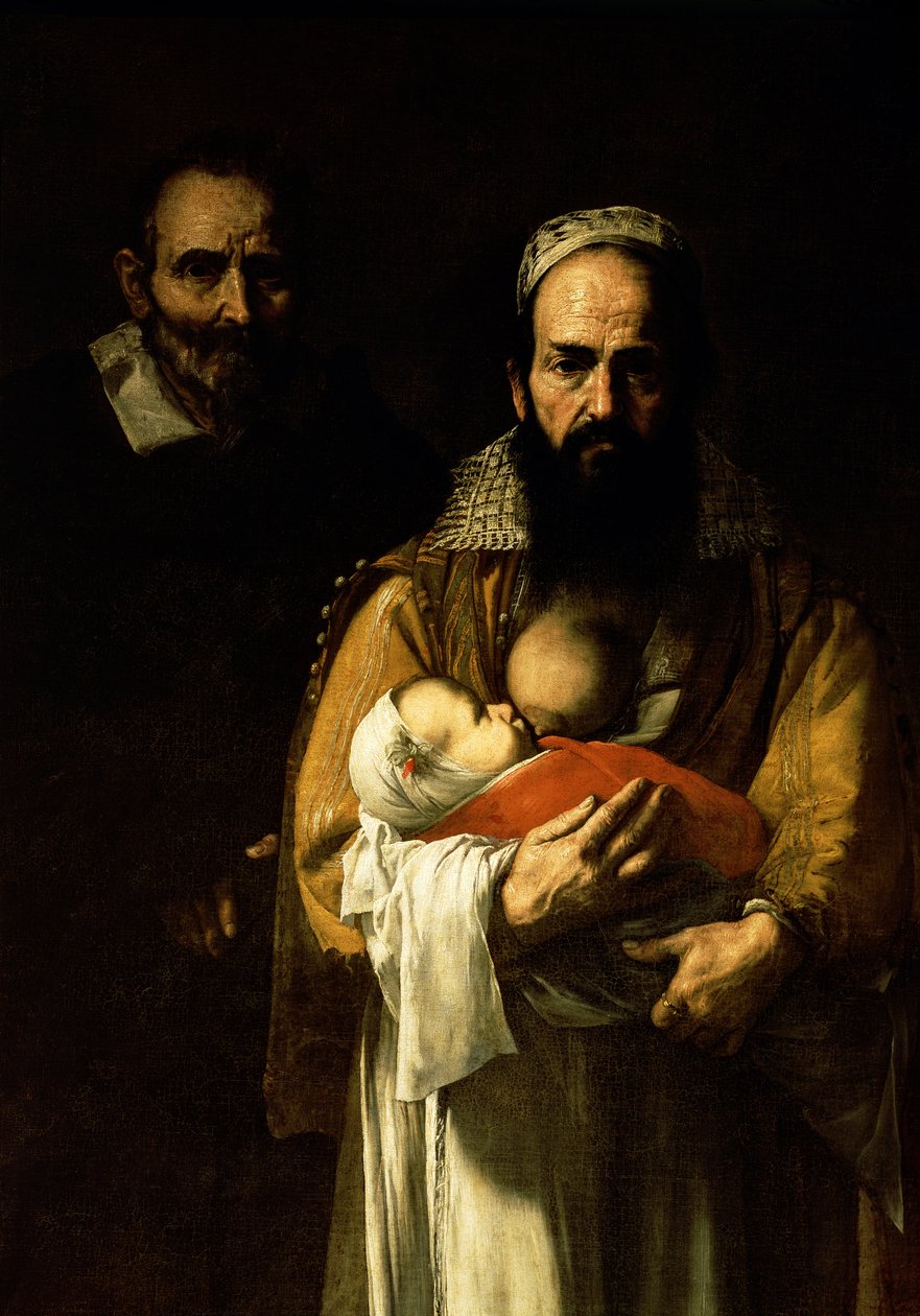 Kojící vousatá žena, 1631 (detail 84020) od Jusepe de Ribera