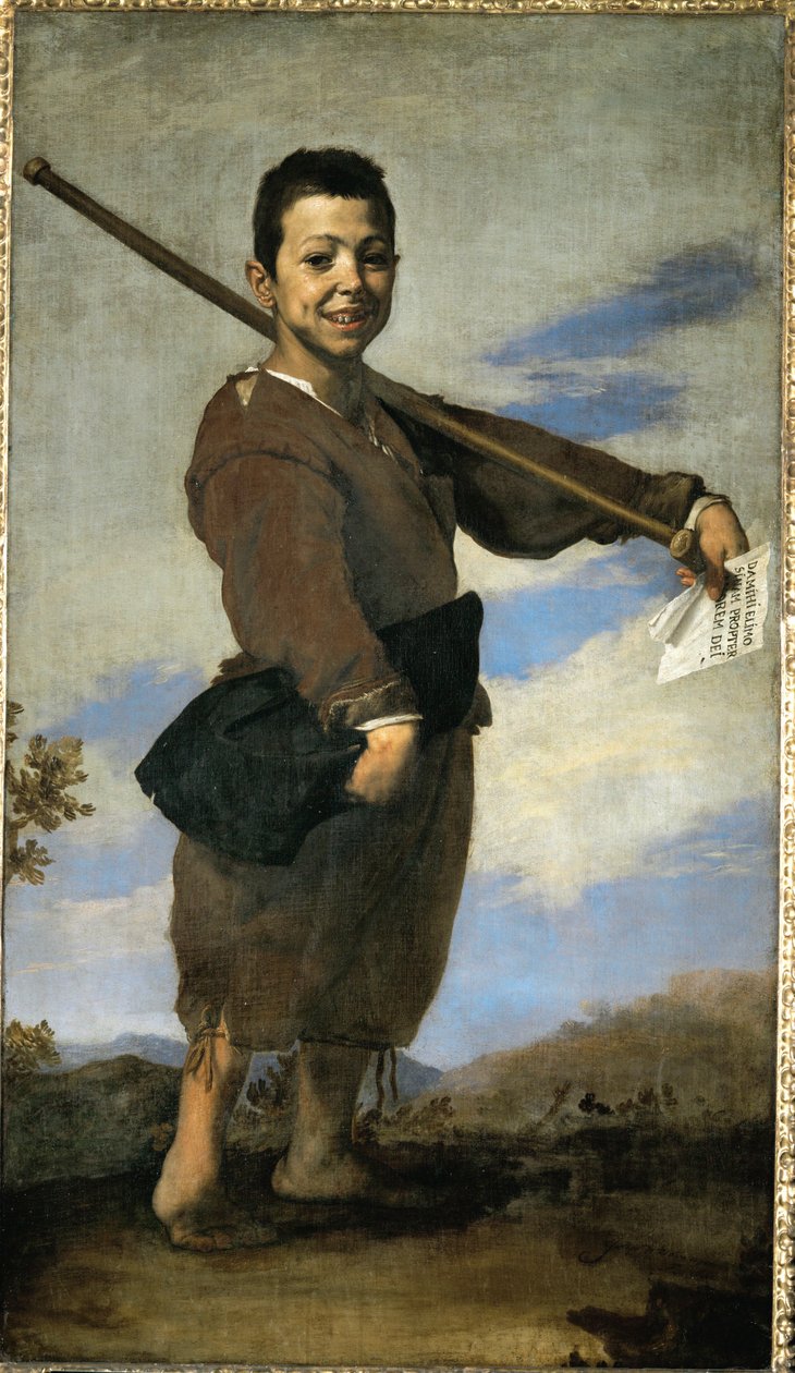 Le Pied bot - Chlapec s kyjovitou nohou... od Jusepe de (1591-1652) Ribera