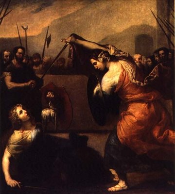Souboj Isabelly od Carazziho a Diambra od Pettinelly od Jusepe de Ribera