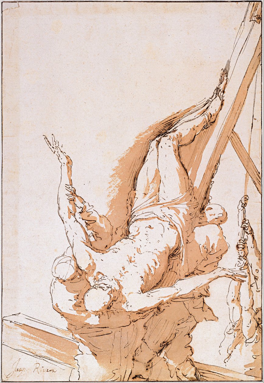 Ukřižování svatého Petra od Jusepe de Ribera