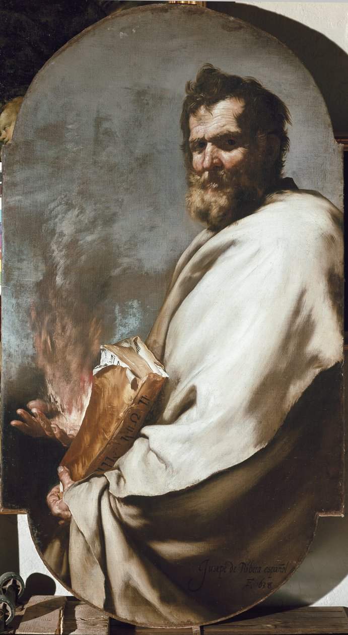 Eliáš nebo Eliáš prorok - Prorok Eliáš. Obraz od Jose (Josepha) z Ribery, od Spagnoletta (1591-1652) od Jusepe de Ribera