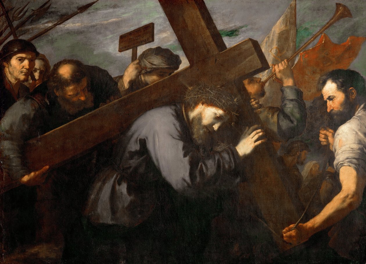 Jesus portant la Croix - Kristus nesoucí kříž - Jose de Ribera (1591-1652). Olej na plátně, c. 1635. Rozměr : 144x198 cm. Uměleckohistorické muzeum, Vienne od Jusepe de Ribera