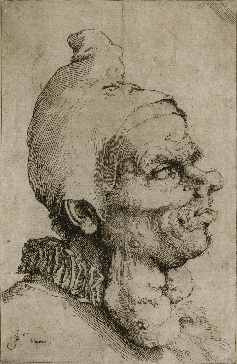 Velká groteskní hlava od Jusepe de Ribera