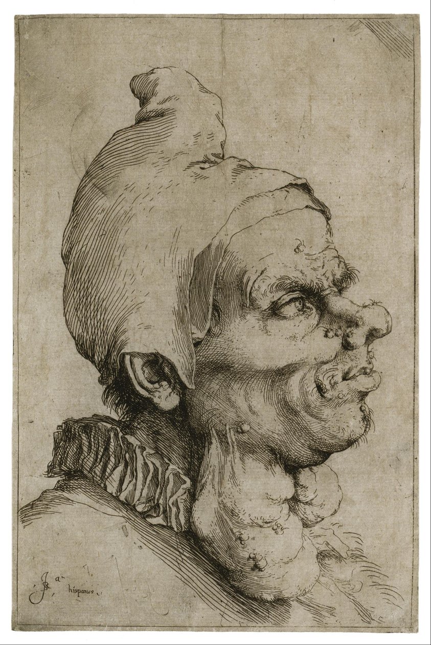 Velká groteskní hlava od Jusepe de Ribera