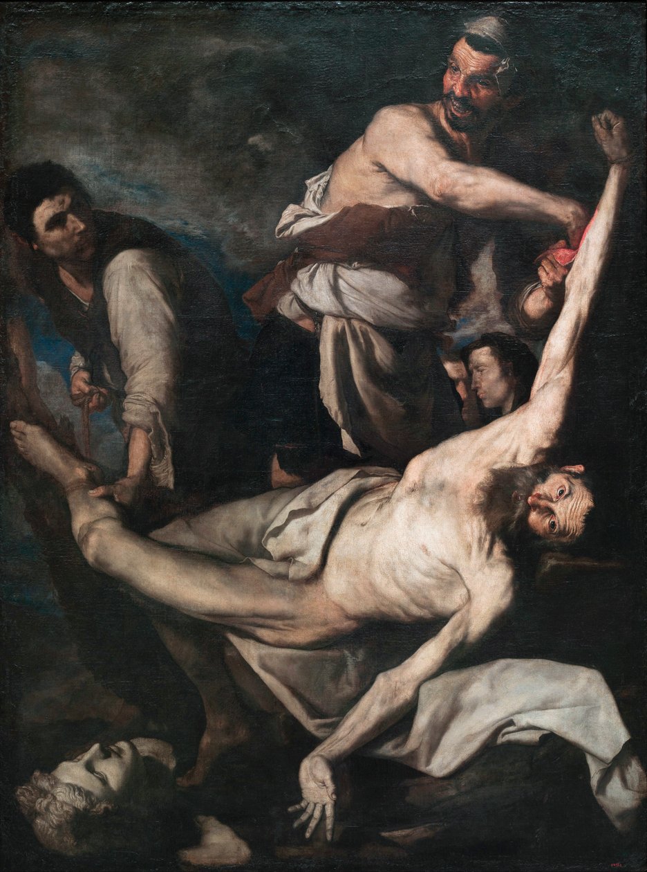 Le martyre de saint Barthelemy - Umučení svatého Bartoloměje - Obraz od Jose de Ribera, dit lo Spagnoletto (l