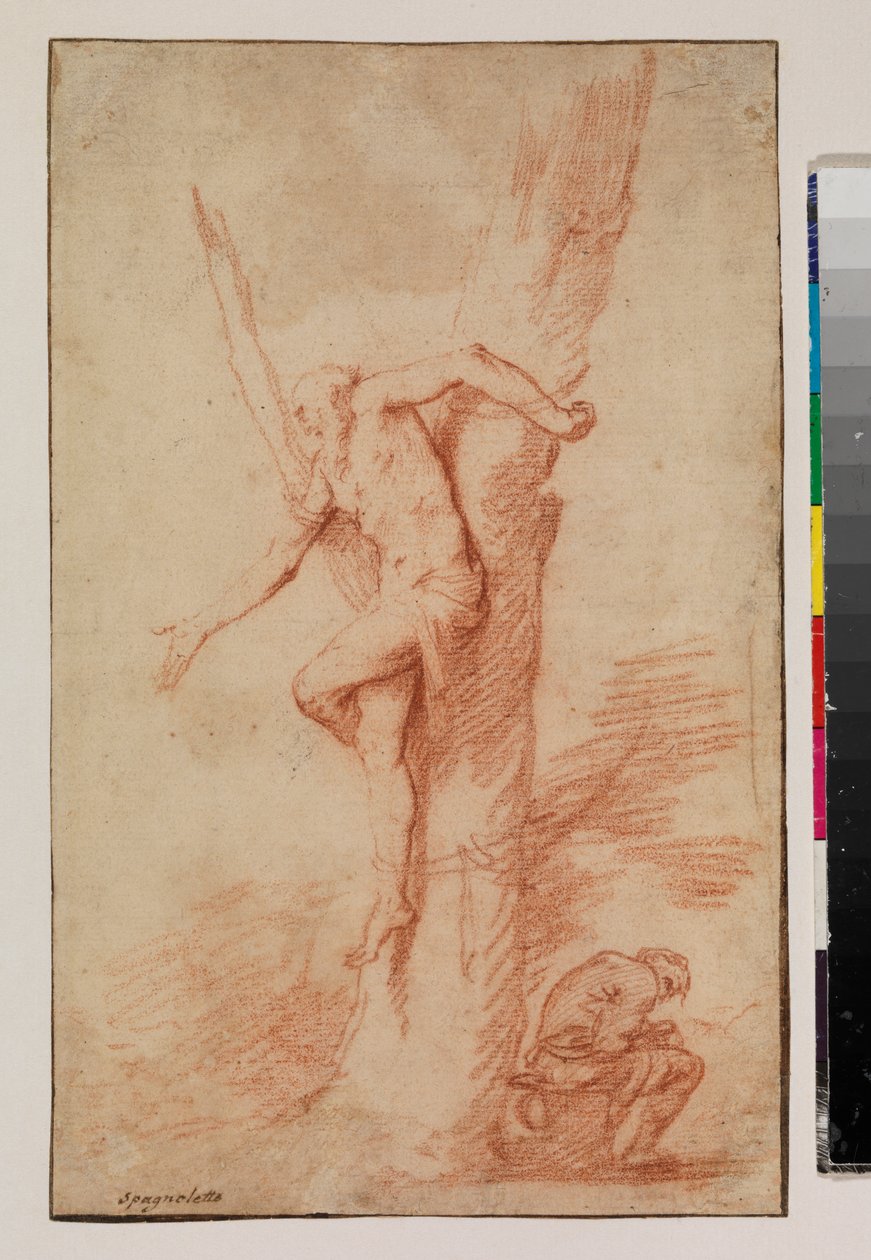Muž přivázaný ke stromu a odpočívající postava, 1630-35 od Jusepe de Ribera