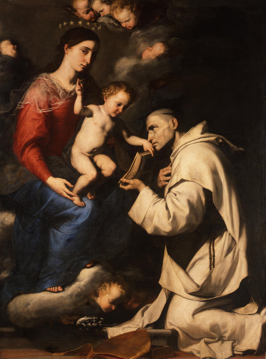 Panna Maria s dítětem a svatý Bruno od Jusepe de Ribera