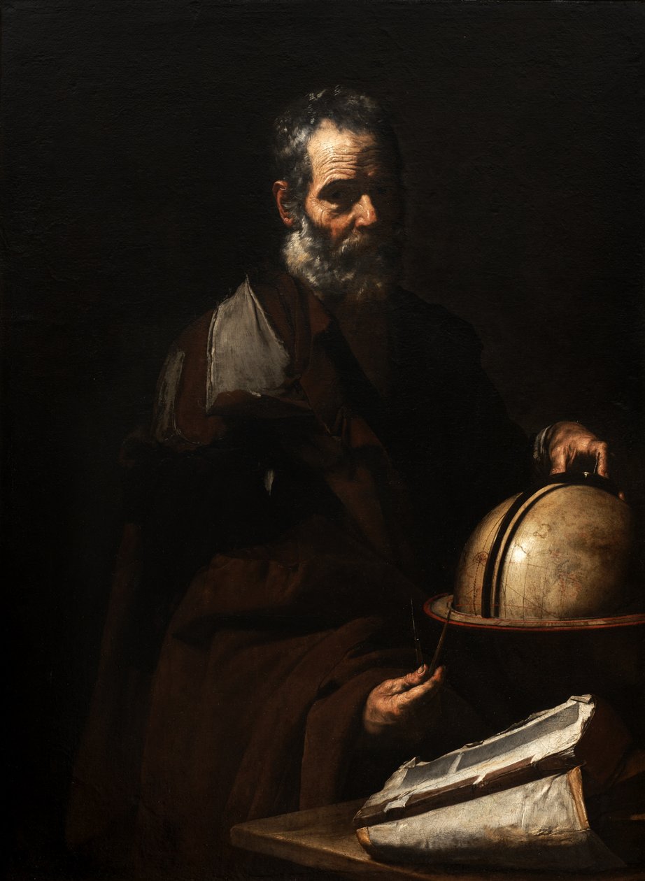Filozof s glóbem (Anaxagorás?) od Jusepe de Ribera