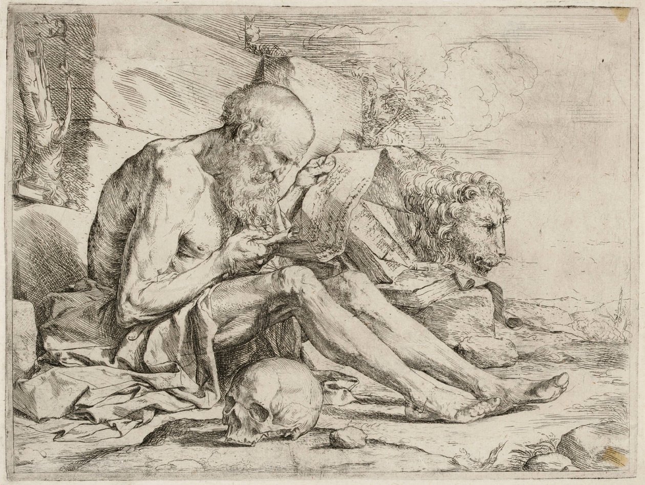 Svatý Jeroným čtoucí od Jusepe de Ribera