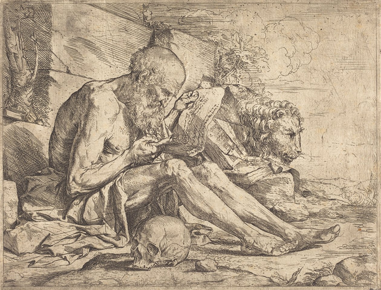 Svatý Jeroným při četbě od Jusepe de Ribera