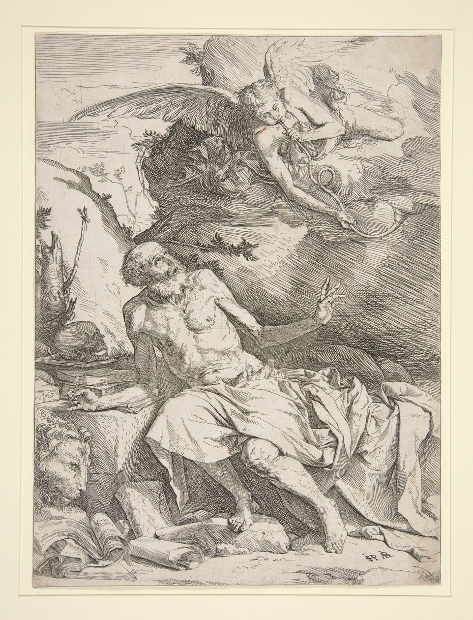 Svatý Jeroným s andělem od Jusepe de Ribera