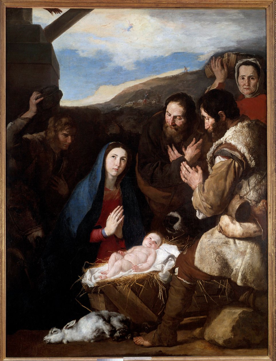 Obraz Klanění pastýřů od Jose de Ribera dit il Spagnoletto „“Španěl“““ (1591-1652) od Jusepe de Ribera