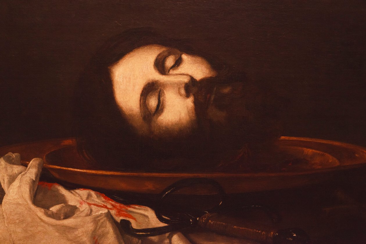 Hlava Jana Křtitele (detail) od Jusepe de Ribera