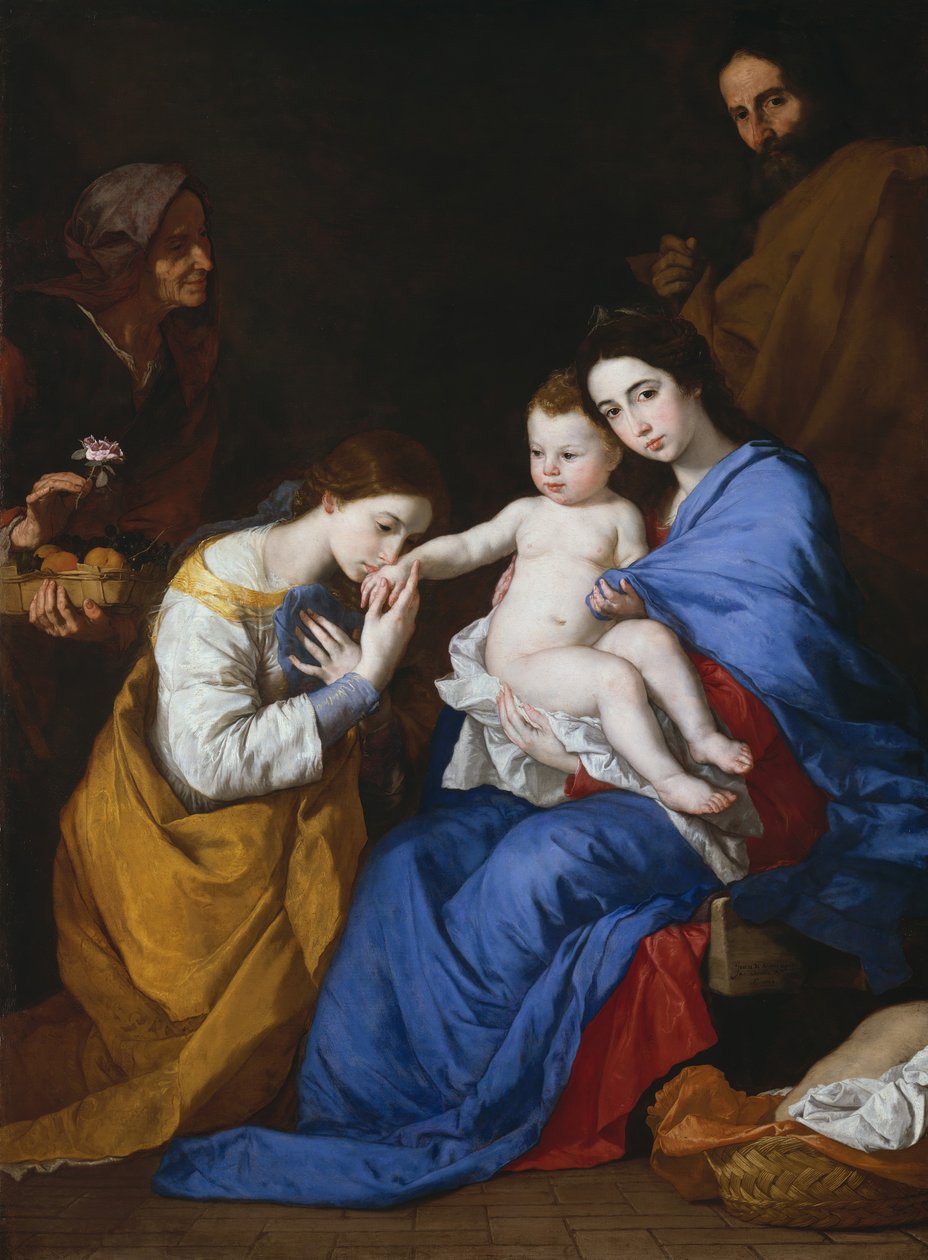 Svatá rodina se svatými Annou a Kateřinou Alexandrijských, 1648. od Jusepe de Ribera