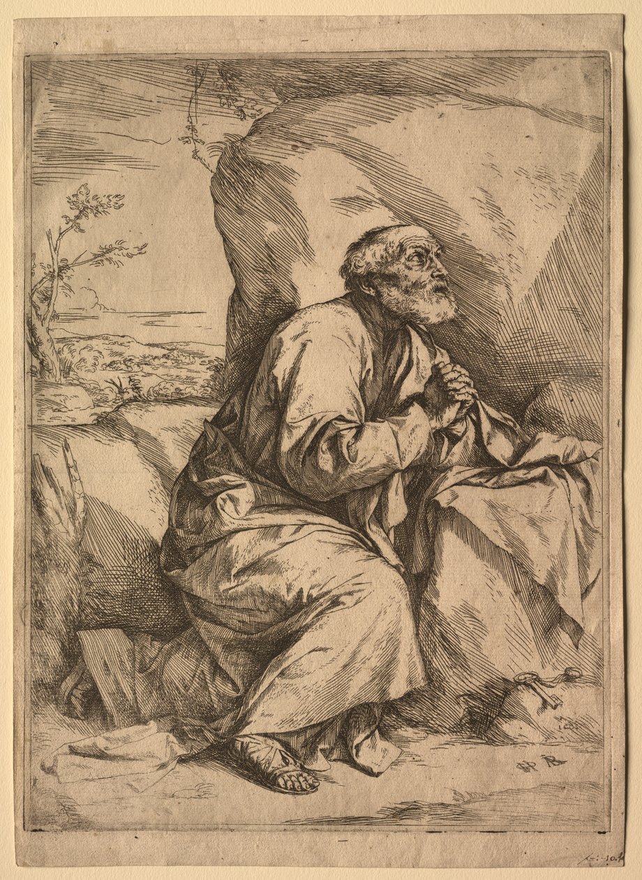 Kající svatý Petr. od Jusepe de Ribera