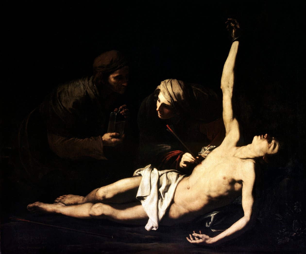 Svatí Sebastian, Irene a Lucia, 1628 od Jusepe de Ribera