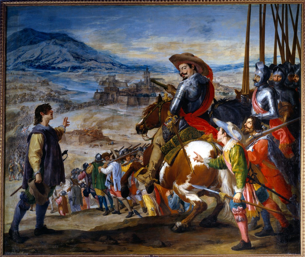 Třicetiletá válka (1618-1648): „“ dobytí Brissacu v roce 1638 Bernardem Saským Výmarem““ Obraz Jusepe Leonardo (1601-1656) od Jusepe or Jose (c.1605 1656) Leonardo