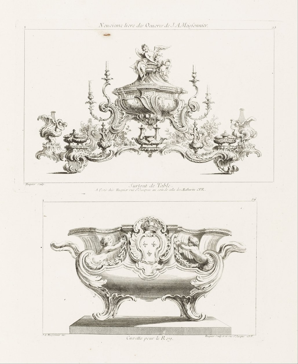 Devátá řada děl J.A. Meissonniera, Surtout de Table od Juste Aurèle Meissonnier