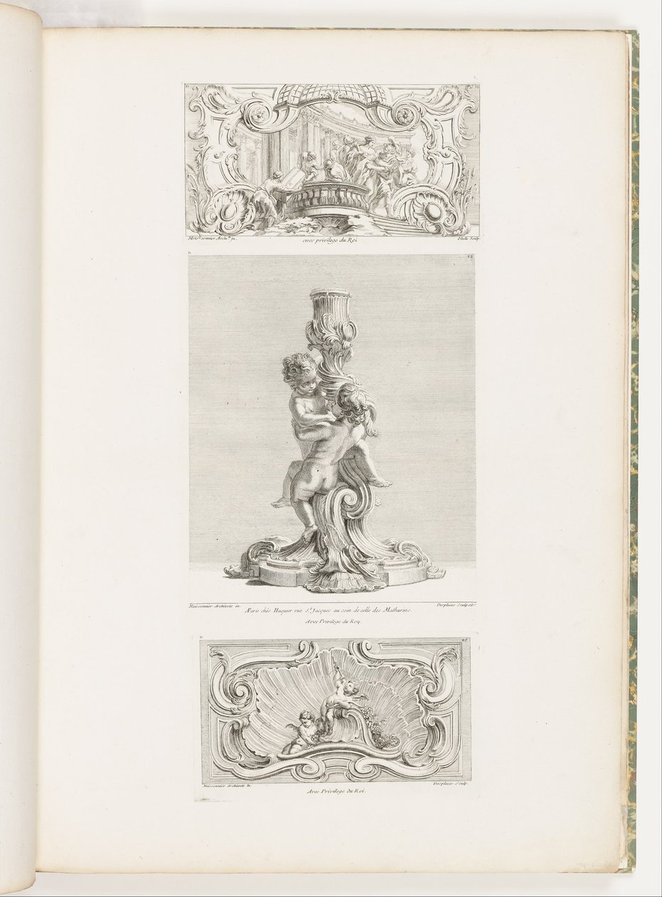 Ornament Panel Depicting the Abduction of Hélène, pl. 24 v Oeuvre od Juste Aurèle Meissonnier